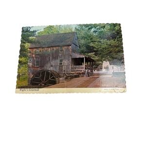 Vintage Wight's Gristmill Old Sturbridge Village MA Postcard Walter H Miller